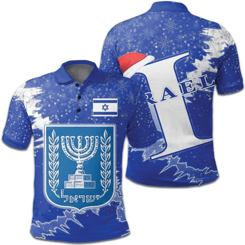 I Stand With Israel Polo Shirt Israel Coat Of Arms Hanukkah Clothing Jewish Holiday Gifts