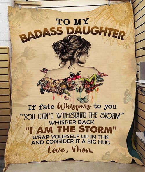 Mom To My Daughter If Fate Whispers To You Fleece Blanket Meaningful Gifts For Daughter