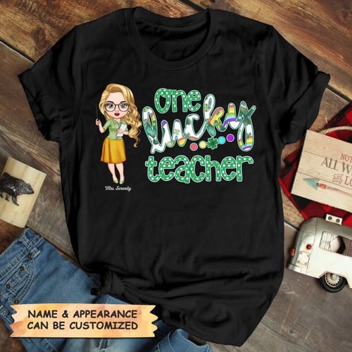 Personalized One Lucky Teacher Shirt St Patricks Day Clothes Best Gift For Teacher Farewell