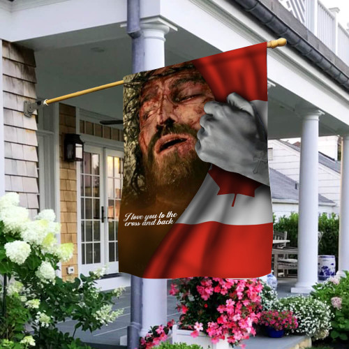 Jesus I Love You From Cross And Back Canada Flag Faith Christian Decor