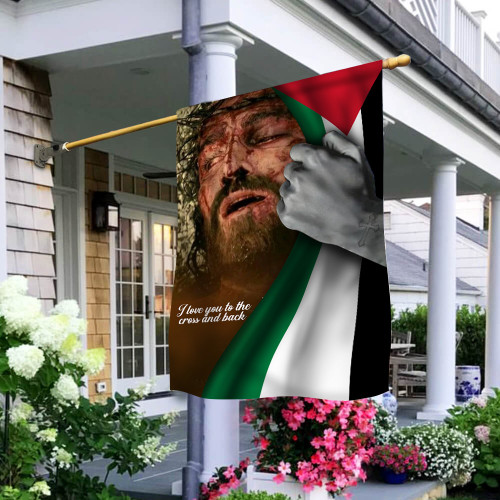 Jesus I Love You From Cross And Back Palestinian Flag Faith Christian Decor