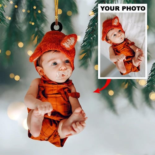 Personalized Photo Babys 1st Christmas Ornament Xmas Tree Decorations Gifts For Dad Mom
