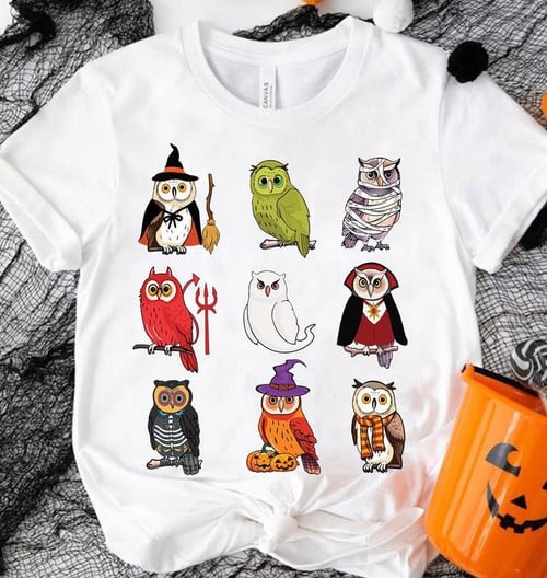 Owl Costume Halloween T-Shirt Cute Halloween Gifts For Owl Lovers