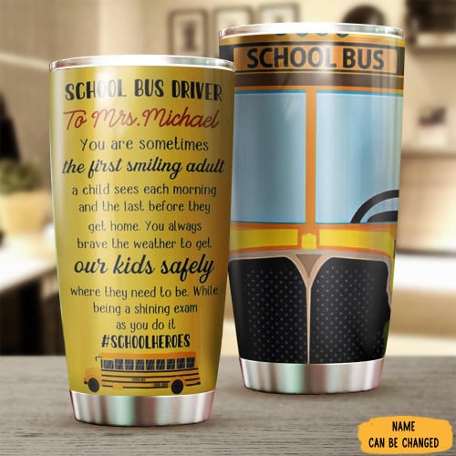 Personalized School Bus Driver Tumbler Best Coffee Tumbler Gifts For Bus Drivers