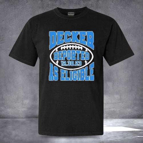 Decker Reported T-Shirt Decker Reported As Eligible Shirt Gifts For Football Players