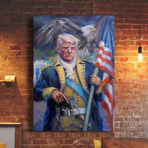 American Eagle Trump 1776 Poster MAGA Merch 2024 Trump Campaign Website