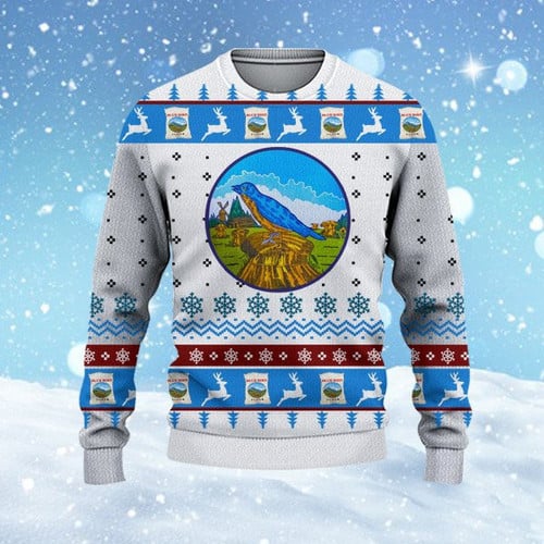 Eastern Bluebird Winter Ugly Christmas Sweater Xmas Sweatshirt Christmas Presents For Dad