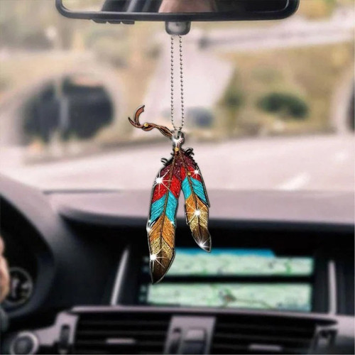 Feathers Every Child Matters Car Mirror Ornament Canada Orange Day Rear View Mirror Ornaments