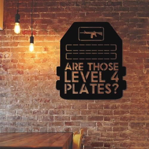 I Hope Those Are Level IV Plates Metal Sign Funny Wall Art Home Decorations