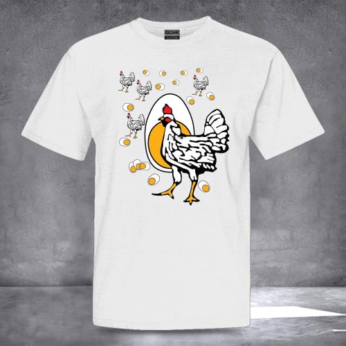 Roseanne Chicken Shirt Chicken And Egg Funny Design T-Shirt Gifts For Men Women