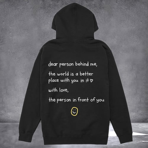 Dear Person Behind Me Hoodie Mental Health Awareness Hoodies With Positive Messages