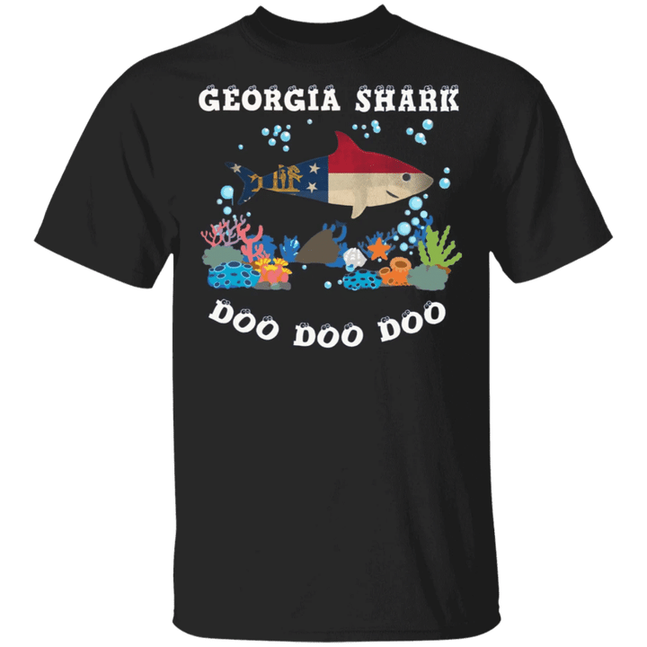 Georgia Shark Doo Doo Doo T-Shirt Funny Gifts For Boyfriend Shirt Funny