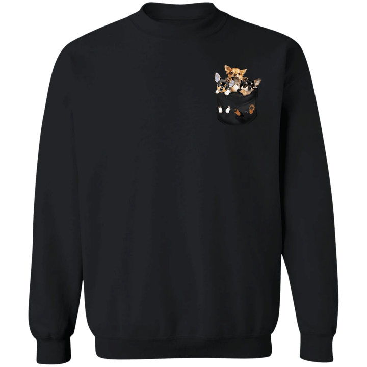 Chihuahua Puppies 3D Inside Pocket Chihuahua Sweatshirt Cute Gifts For Dog Lovers