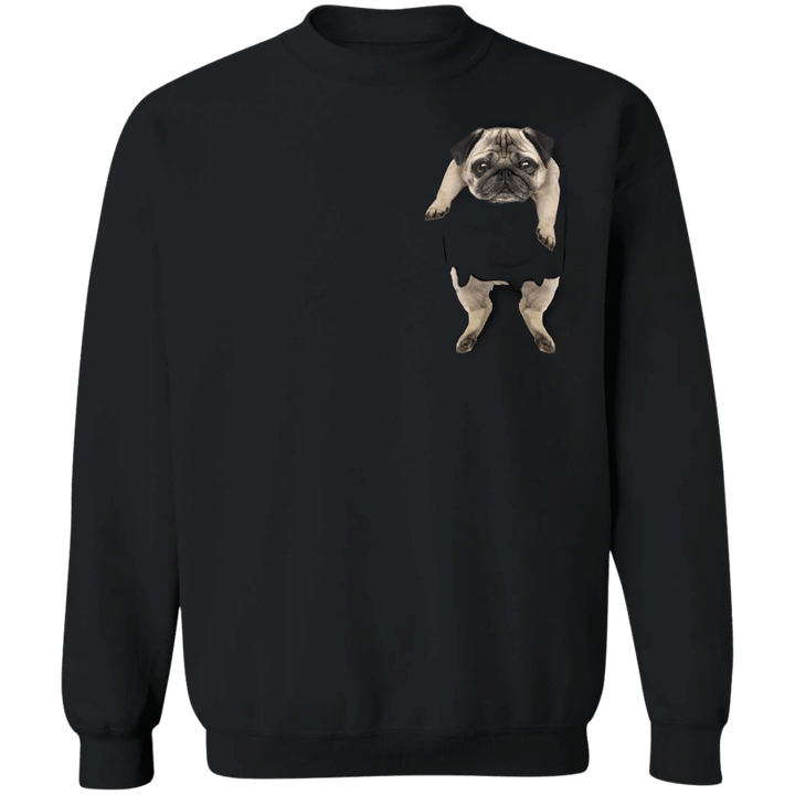 Pug Sweater Inside Pocket Lovely Pug Clothes