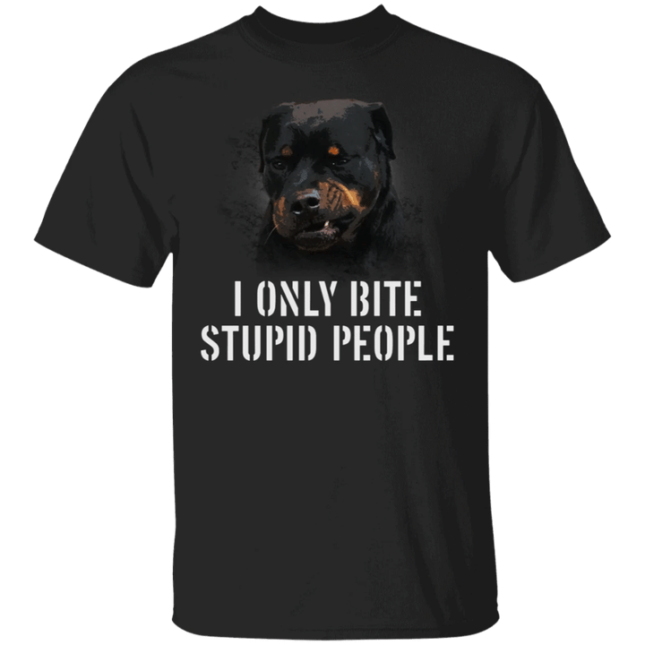 Funny Dog Shirt I Only bite Stupid People