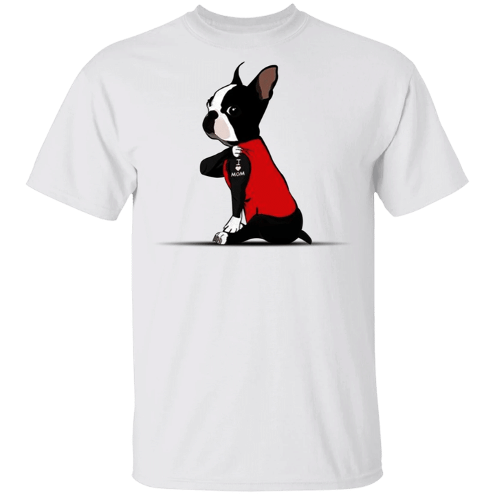 I Love Mom French Bulldog Cute T-Shirts Gifts For Dog Lovers