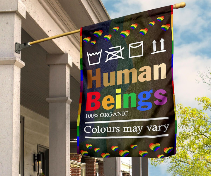 LGBTQ Human Beings 100% Organic Colours May Vary Flag Perfect Banner For Hanging Outdoor