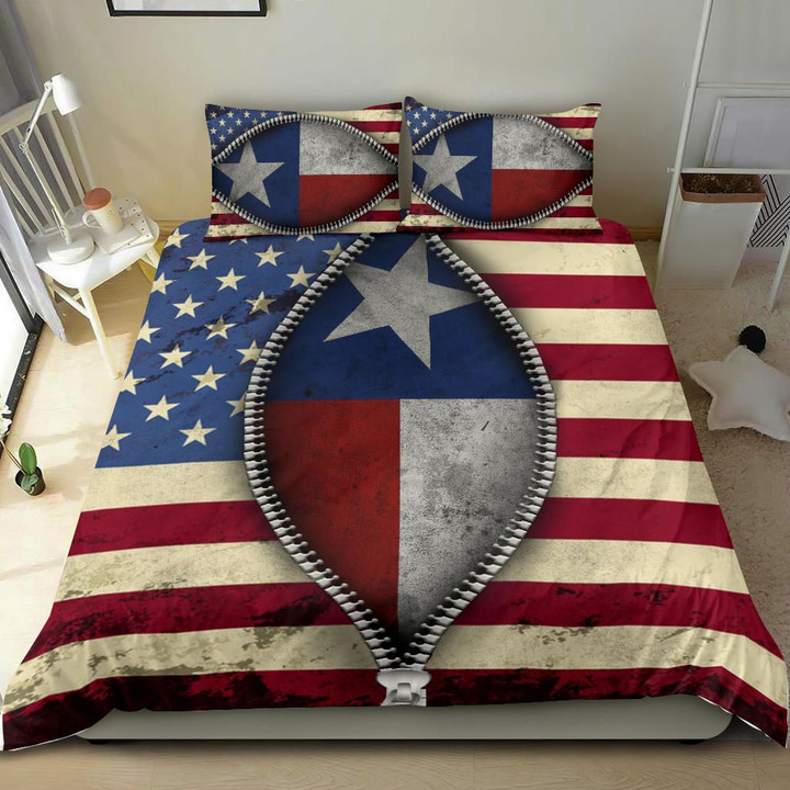 Texas American Flag Bedding Set Fourth Of July Flag Patriotic Gifts