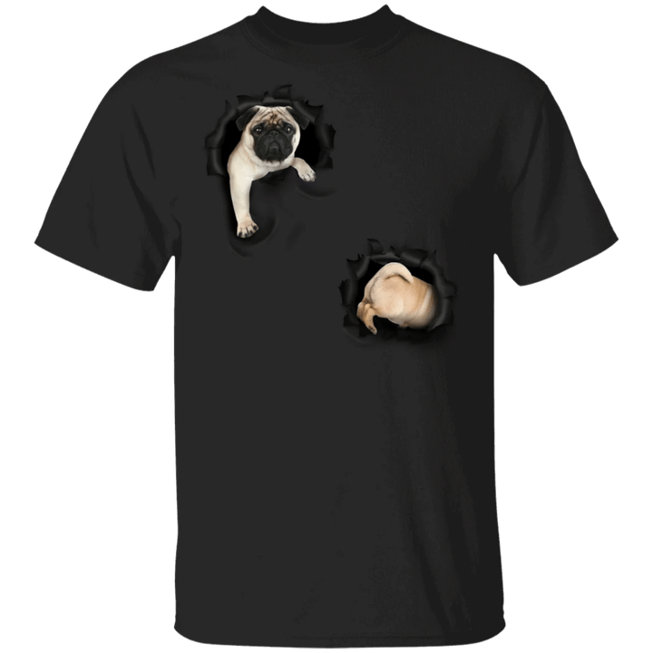 Cute 3D Pug Printing Men and Women Shirts  Fashion T-Shirt