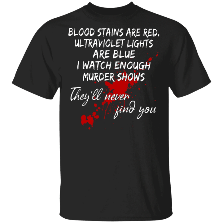 Blood Stains Are Red Ultraviolet Lights Shirt