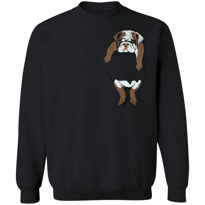 Bulldog Inside Pocket Sweater Dog Lovers