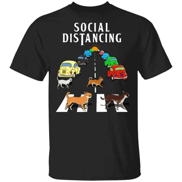 Chihuahua Walk Abbey Road Social Distancing Shirt Gift For Dog Lover