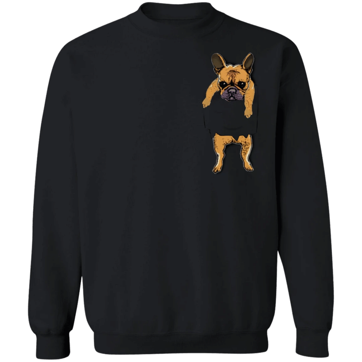 Frenchie Bulldog Inside Pocket Sweater Dog Lovely