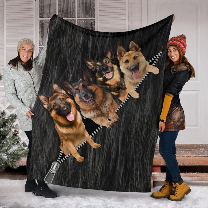 Funny German Shepherd Blanket Bedroom Decor Gifts For Dog Lover