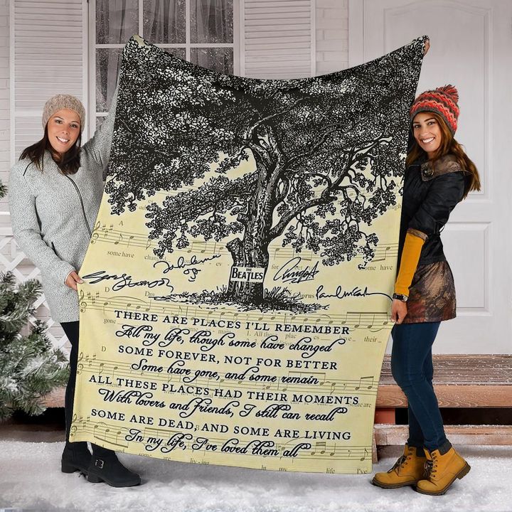 The Beatles Blanket In My Life Song Lyric Vintage Blanket Signed Gift For Beatles Fans