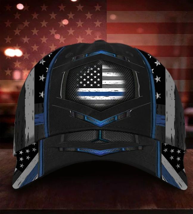 Thin Blue Line American Flag Hat Honor Men Women Our Law Enforcement Pride Gift For Husband