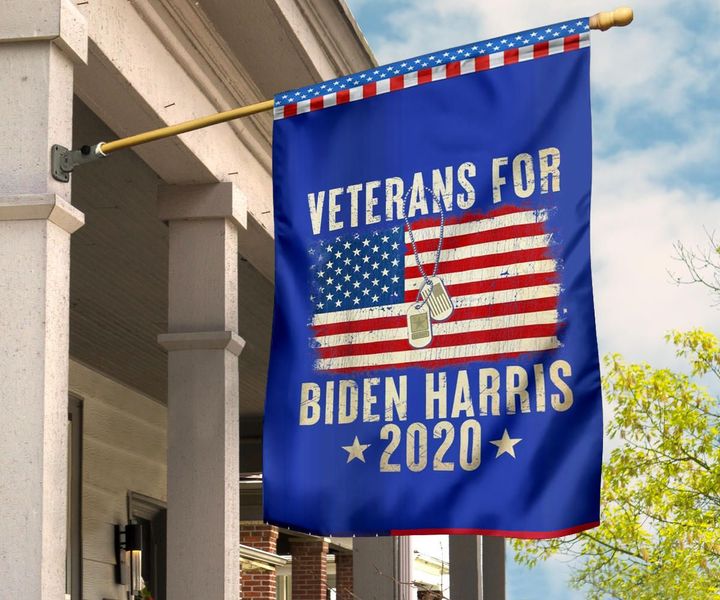 Veterans For Biden Harris American Flag Vote Biden Campaign Election For Wall Indoor Outdoor Decor