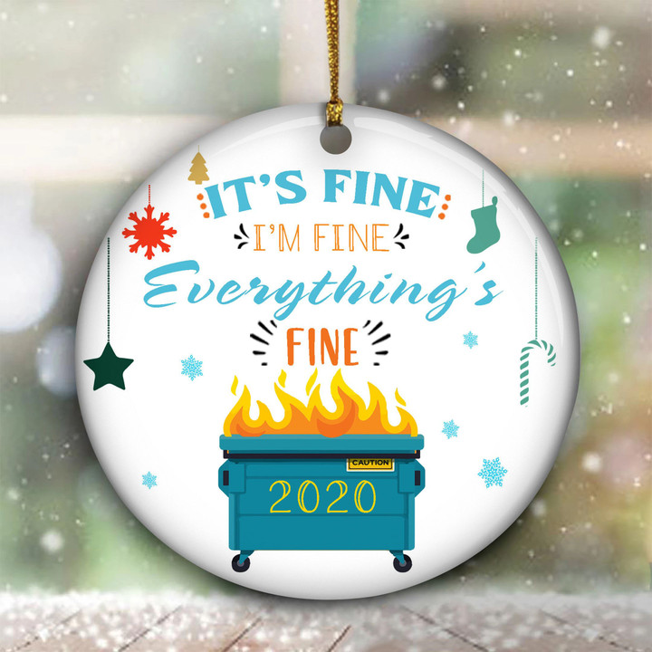 2020 Dumpster Fire Ornament Trash Can Garbage Fire Worst Year Ornament Christmas Decor Ideas