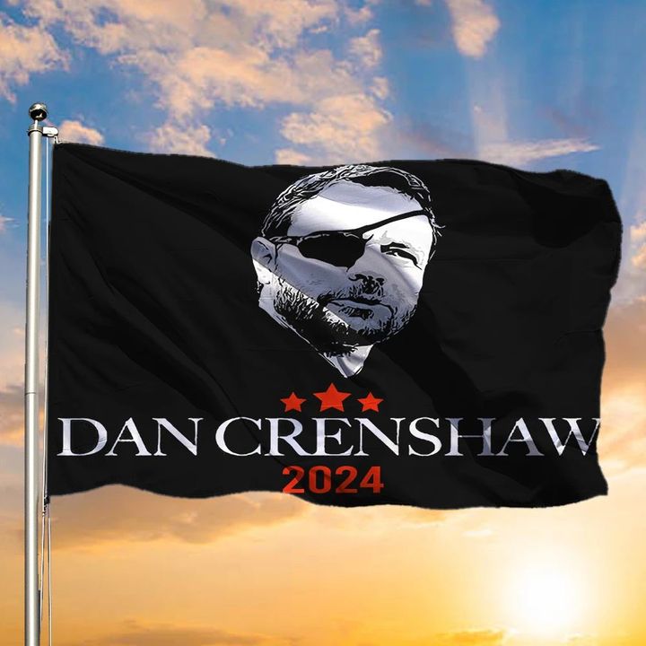 Dan Crenshaw Flag Support Dan For U.S Progress Republican Patriot For President Election