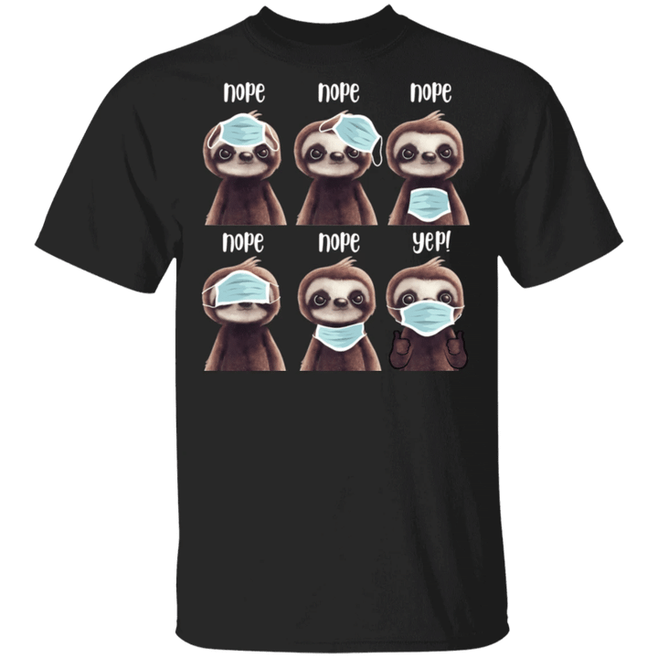 Sloth Wear Properly Mask T-Shirt Social Distance Cute Funny Sloth Shirt Women Men Gift Idea