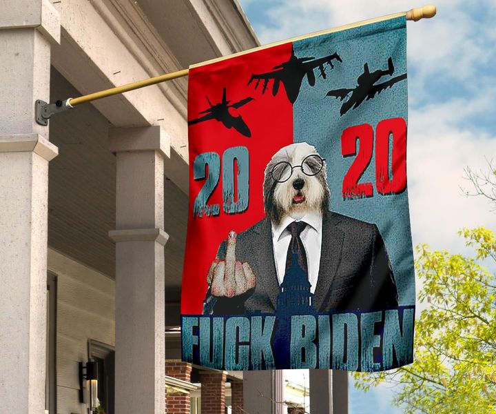 Yorkie Fuck Biden 2020 Flag Fuck You Biden Flag Funny Gifts For Dog Lovers