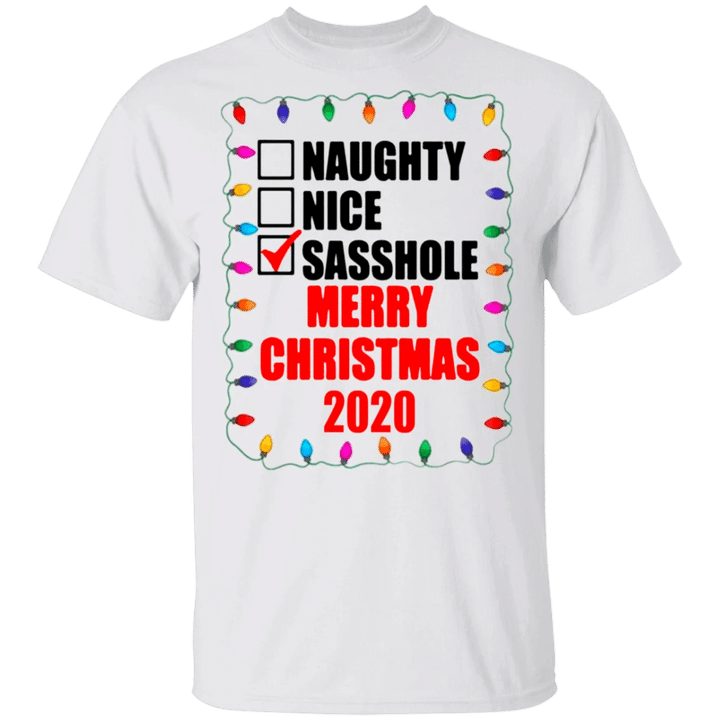 Sasshole Shirt Merry Christmas 2020 Funny Christmas T-Shirt Gift For Friends