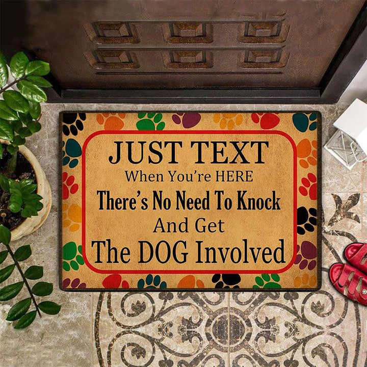 No Need To Knock Doormat And Get The Dogs Involved Funny Door Mat Outdoor Outside