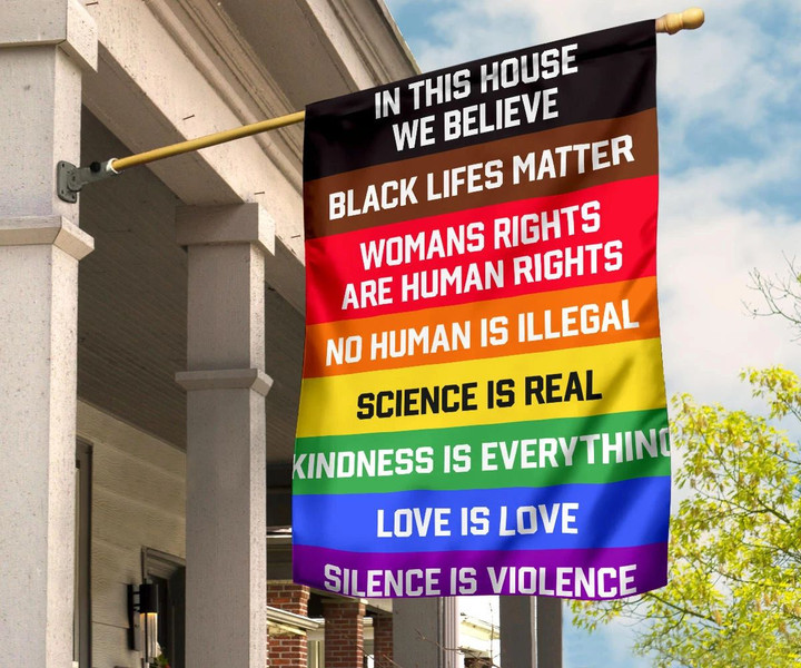In This House We Believe Flag Black Lives Matter Flag Social Justice Outdoor Decor