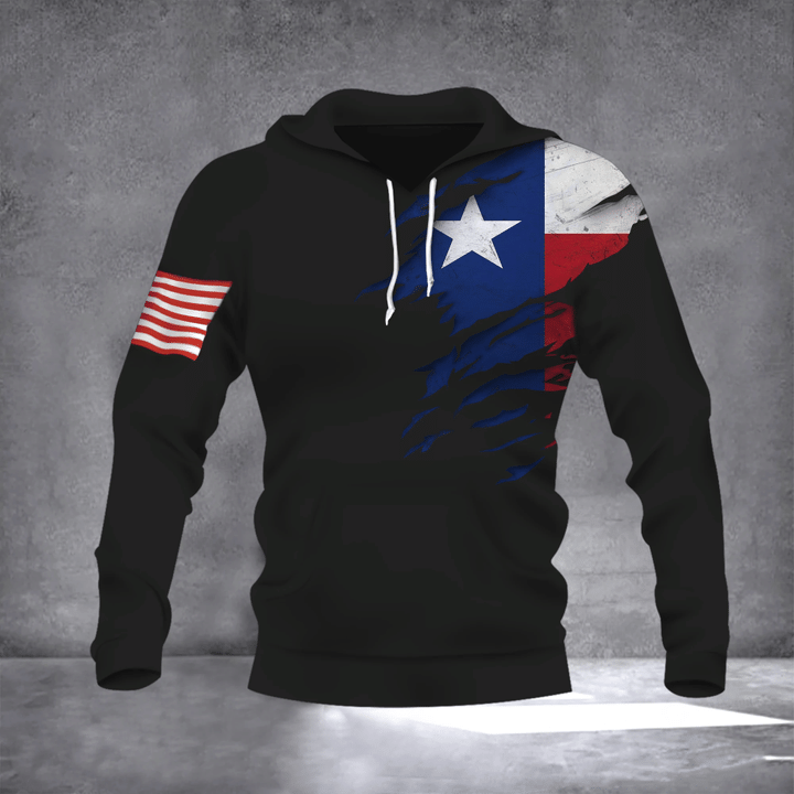 Texas Flag 3D Hoodie Designs With American Flag Logo Seasonal Gifts For Him Custom 3D Hoodies