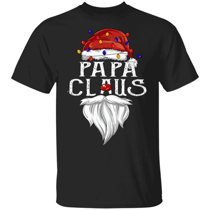Papa Claus T-Shirt Funny Santa Claus Christmas Shirt Designs Xmas Gifts For Dad Men Clothes