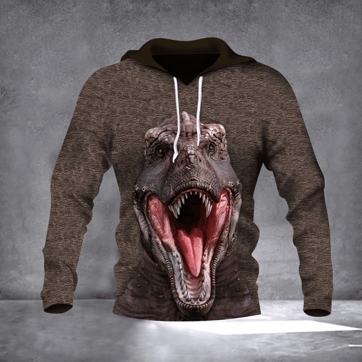 T-Rex 3D Hoodie Dinosaur T-Rex Graphic Print 3D Adult Men Pullover Hoodie Clothing