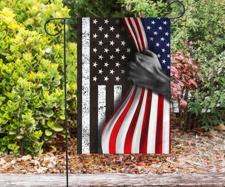 Black And White Inside American Flag Stand For Sacrifice Law Enforcement Officers Pride Gifts