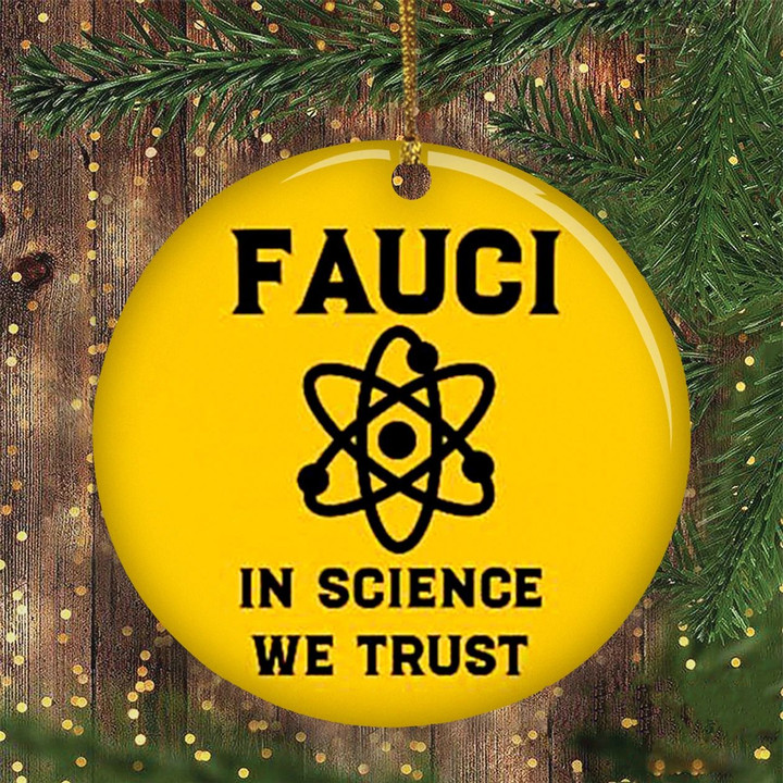 Anthony Fauci Christmas Ornament Dr Fauci In Science We Trust Xmas Ornament Hanging Tree