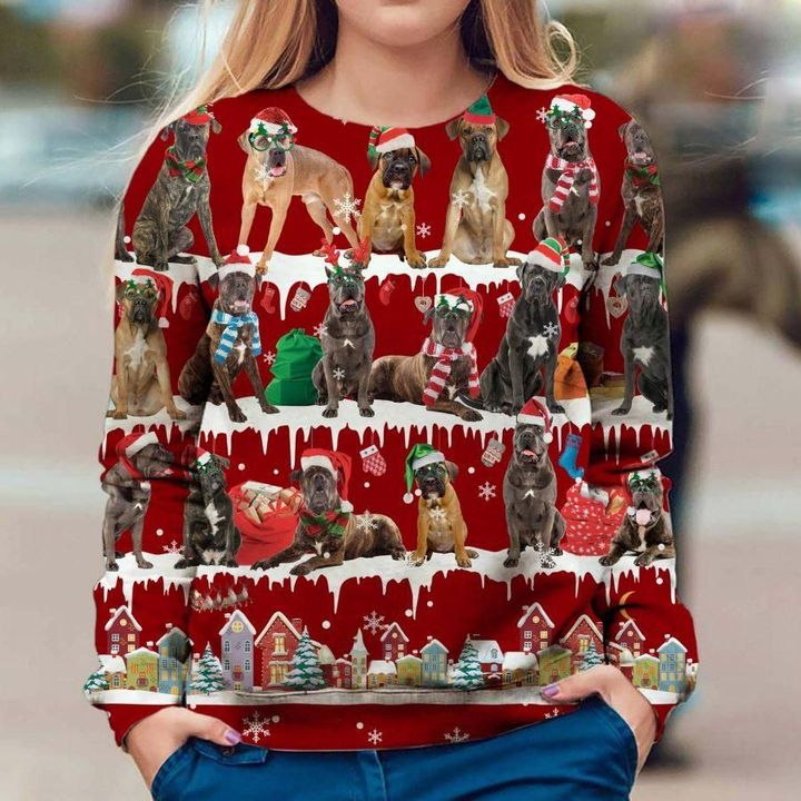 Cane Corso Dog Christmas Sweatshirt Ugly Christmas Sweatshirt Xmas Present For Dad