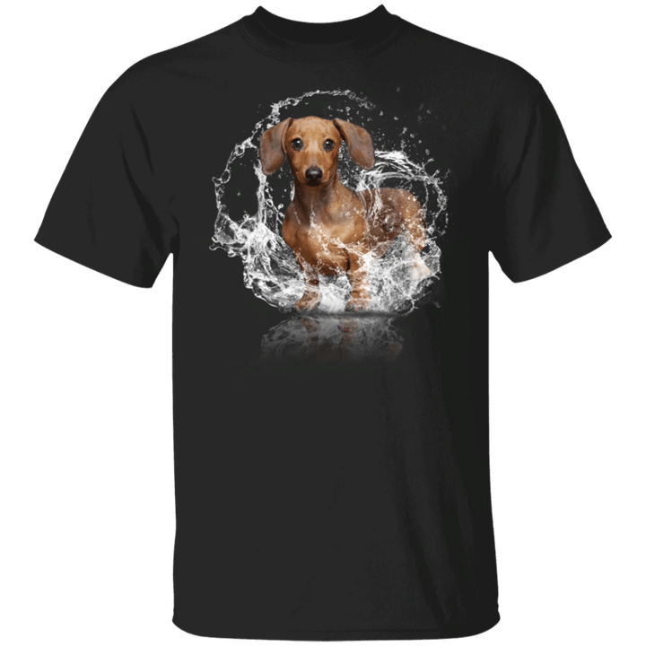 Dachshund Water Reflection T-Shirt Weiner Dog Dachshund Shirt For Adults