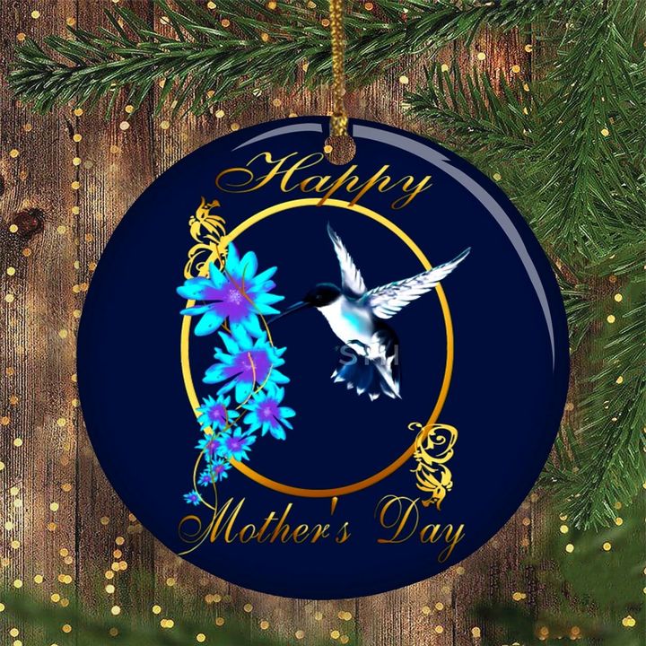 Hummingbird Ornament Happy Mother's Day Family Christmas Ornament For Mom To Be Ornament