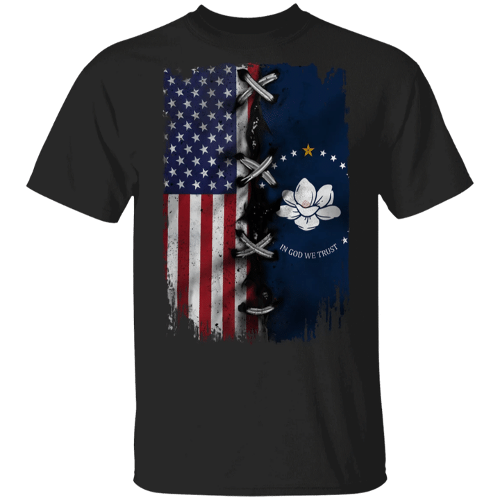 New Mississippi Flag 2020 American Flag T-Shirt Flag Of Mississippi Shirt For Men Grandpa