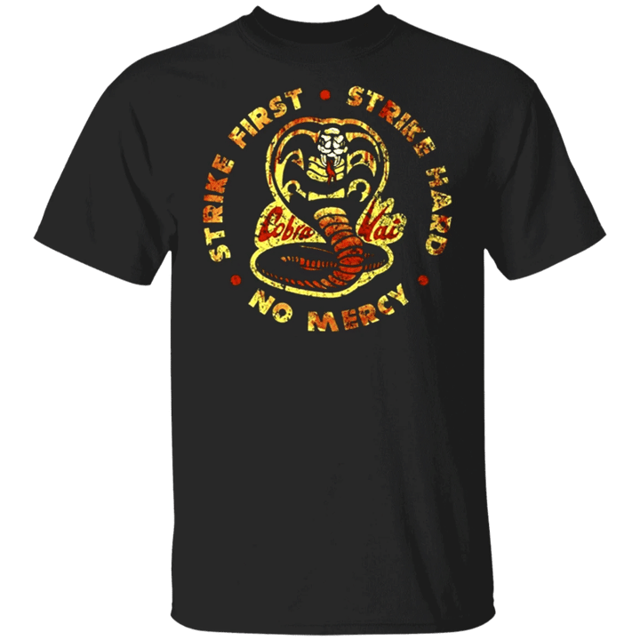 Cobra T-Shirt Strike First Strike Hard No Mercy Shirt Vintage For Men