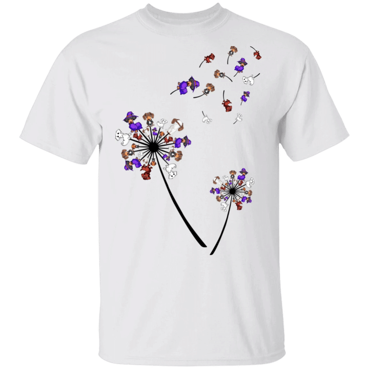 Dachshunds Dandelion Flower Halloween T-Shirt Creative Halloween Costume Ideas Dachshund Gifts