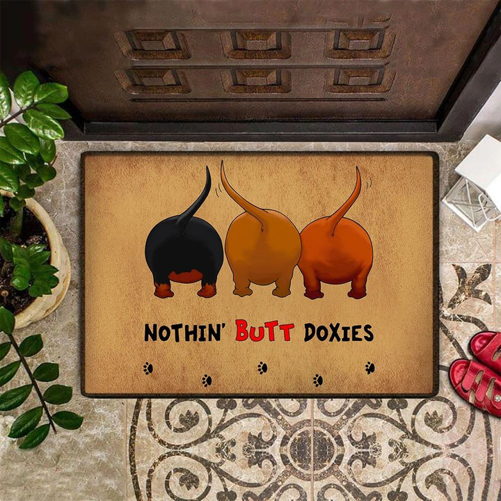Nothing Butt Doxies Doormat Fun Front Door Mat Outside Inside Doormat Gift For Dog Lovers